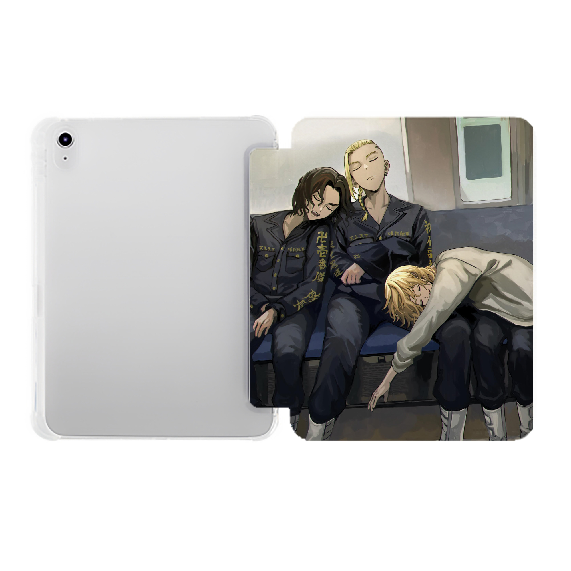（画像用） 東京リベンジャーズ Tokyo Revengers IPad ケース ペン収納付き 三つ折りスタンド PUレザー×シリコン 対応機種9.5/10.5/10.9インチ